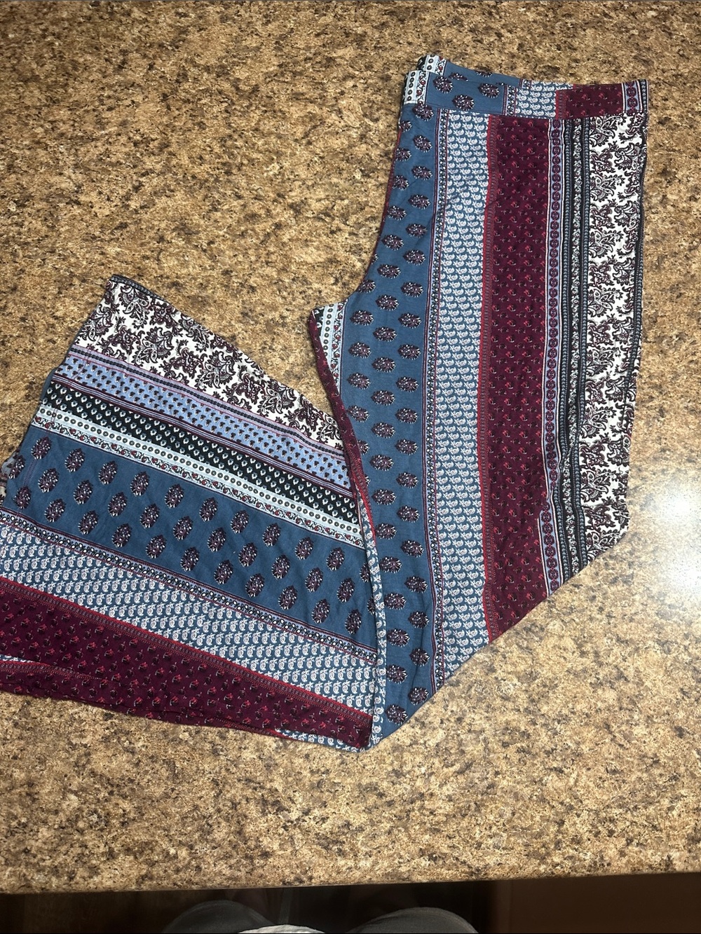 American Eagle Boho Striped Pattern Pants Bohemian Print XXL
